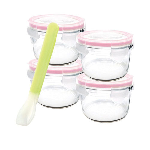 Glasslock Baby Set with Silicone Spoon