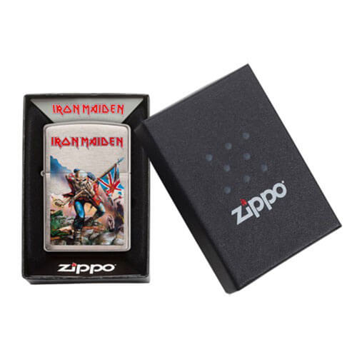 Zippo Brushed Chrome Iron Maiden Bottle Lighter