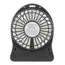 Mini USB Rechargeable Fan w/ LED Light (Black)