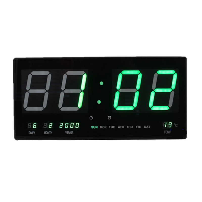 Multifunctional LED Wall Clock (Black)