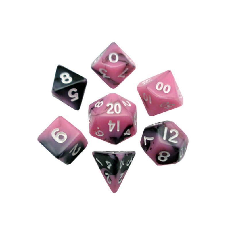 MDG Mini Poly Dice Set (mit weißer Nr.)