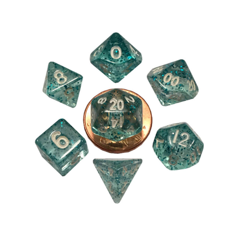 MDG Mini Poly Dice Set (mit weißer Nr.)