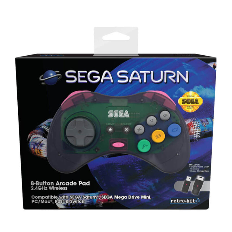 Retro bit sega saturn 2.4g m2 arkádová podložka