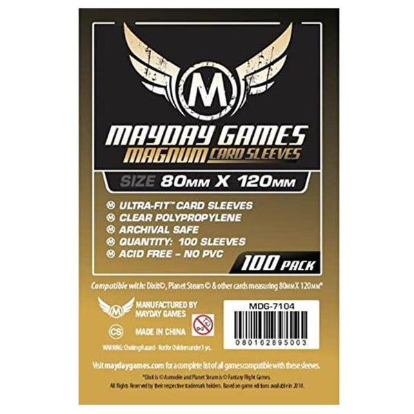 Mayday Magnum Gold Sleeves (80mm X 120mm)