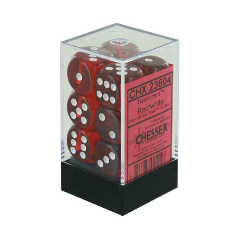 D6 DICE PRRUSTENT 16 mm (12 kostek)