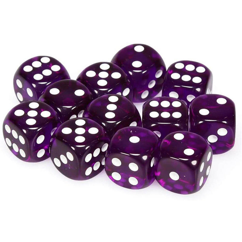 D6 DICE PRRUSTENT 16 mm (12 kostek)