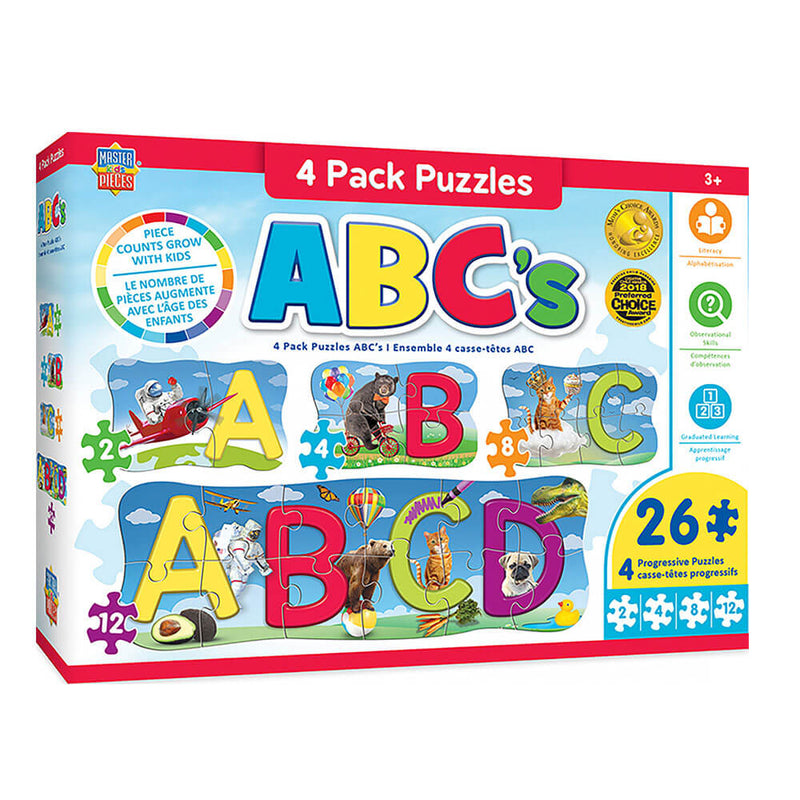 Mistrovská díla Puzzle Educational (4 Pack)