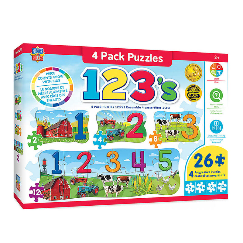 Mistrovská díla Puzzle Educational (4 Pack)