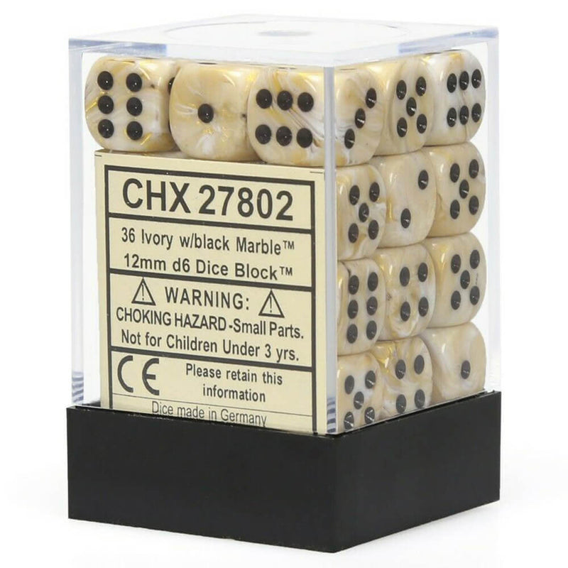 D6 Dice mramor 12 mm (36 kostek)