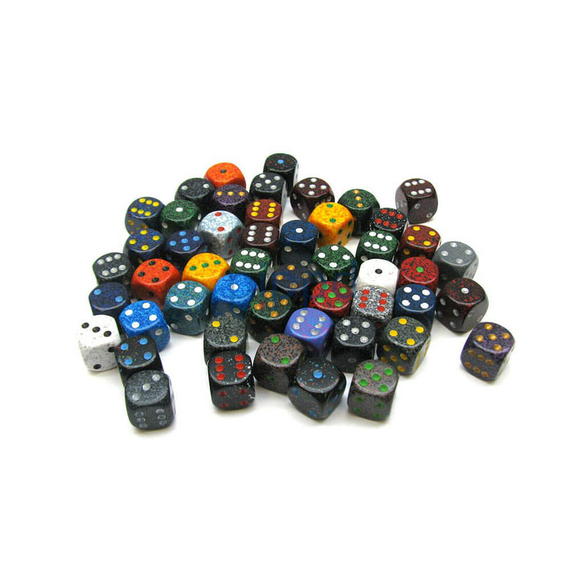 D6 DICE nejrůznější volný 16 mm (50 kostky)