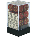 D6 DICE Glitter 16 mm (12 kostky)
