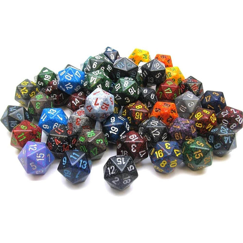 D20 DICE nejrůznější volný polyhedrální (50 kostky)