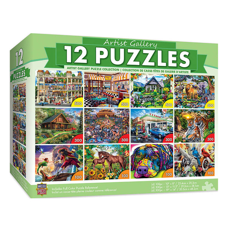 Mistrovská díla puzzle (12 balení balíčku)