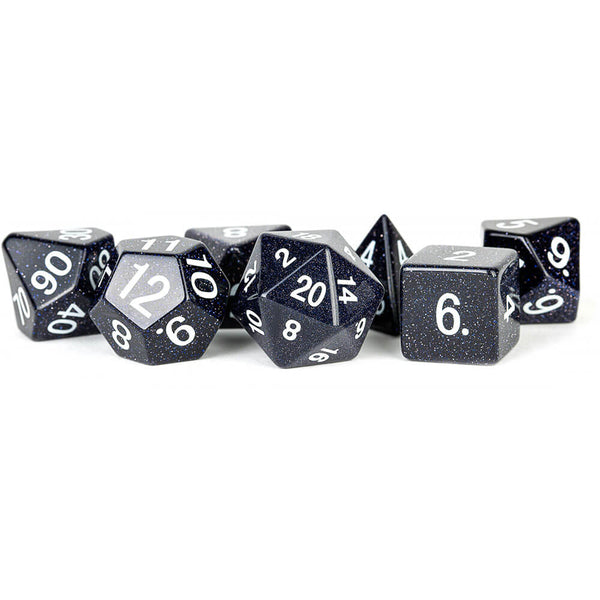 MDG Sandstone 16mm Polyhedral Dice Set (Blue)