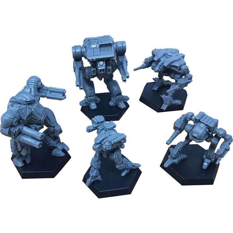 Sběr pěti miniatur Battletech RPG