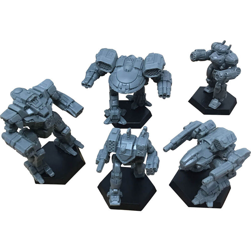 Sběr pěti miniatur Battletech RPG