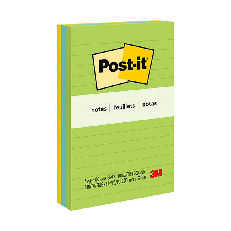 Poznámky Post-It 98x149mm nejrůznější (3pk)