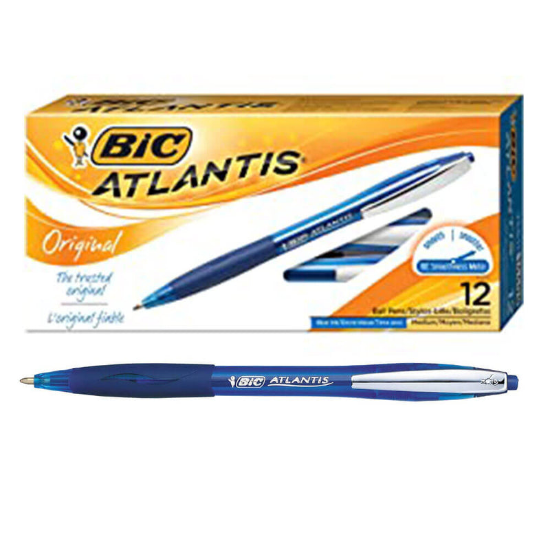 BIC Atlantis zatahovací pero střední bod (12pk)