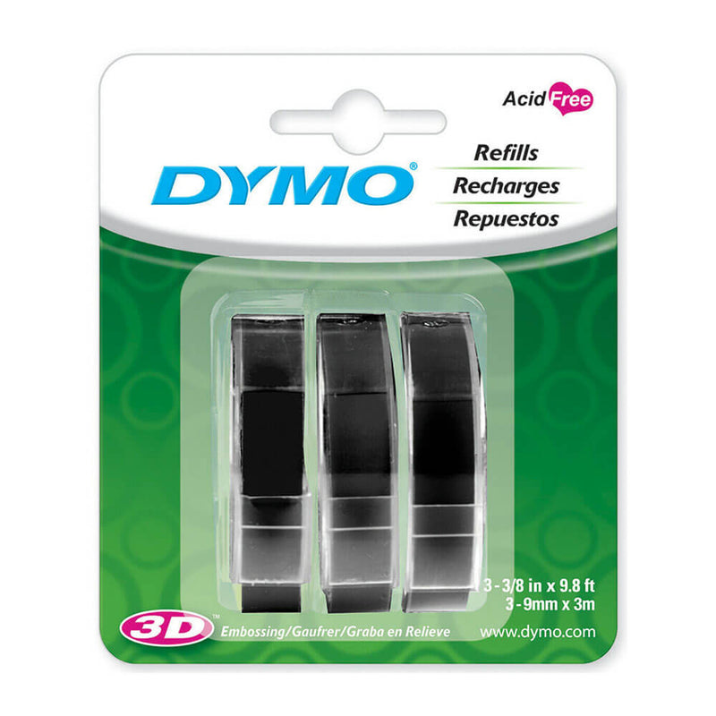 Dymo Relissing Tape štítek 9mmx3m (3pk)