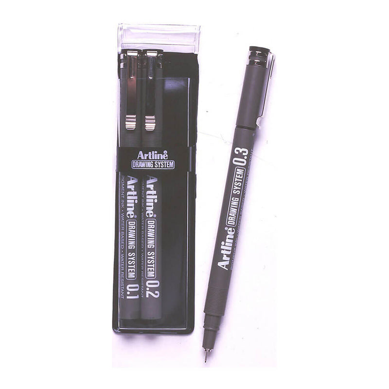 Artline Drawing System Pen Black (peněženka 3)