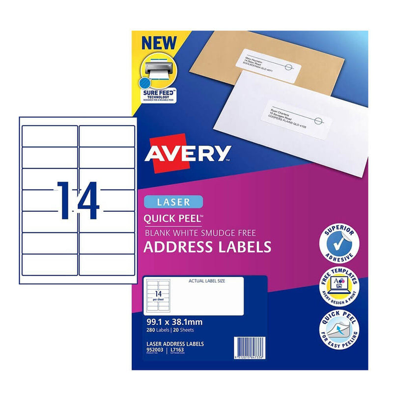 Štítek Avery Laser Retail Pack (20pk)