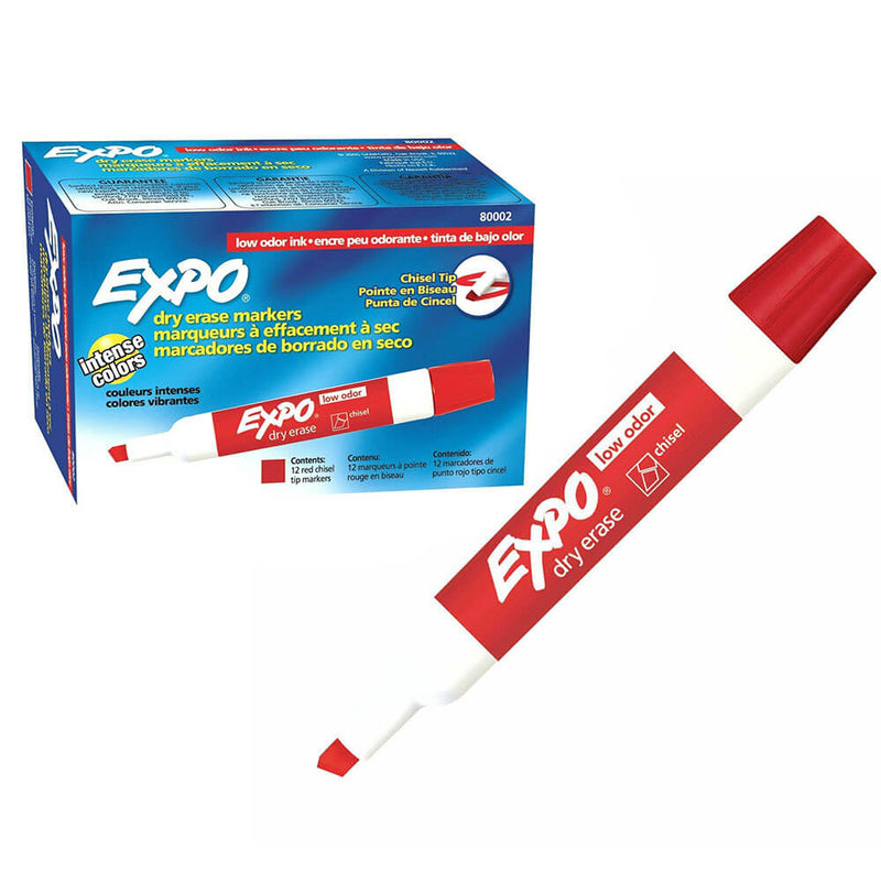 Expo Dry Erase Whiteboard-Marker mit Meißelspitze, 12er-Pckg