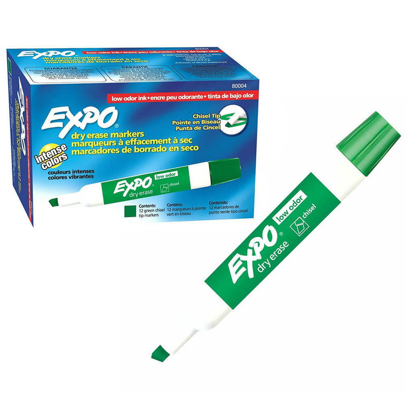 Expo Dry Erase Whiteboard-Marker mit Meißelspitze, 12er-Pckg