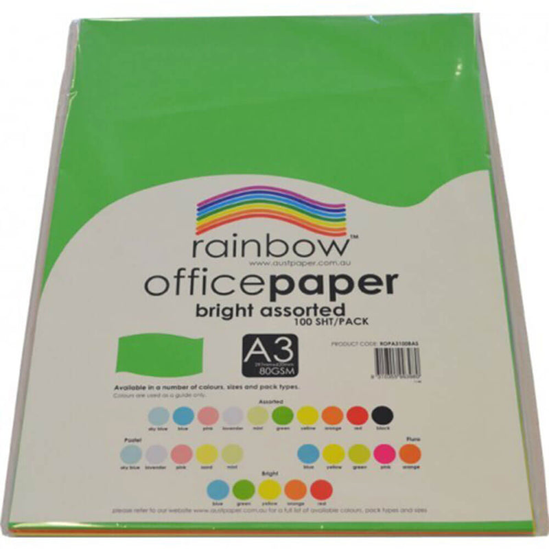 Duhový kancelářský papír 100pk 80GSM (světlý nejrůznější)