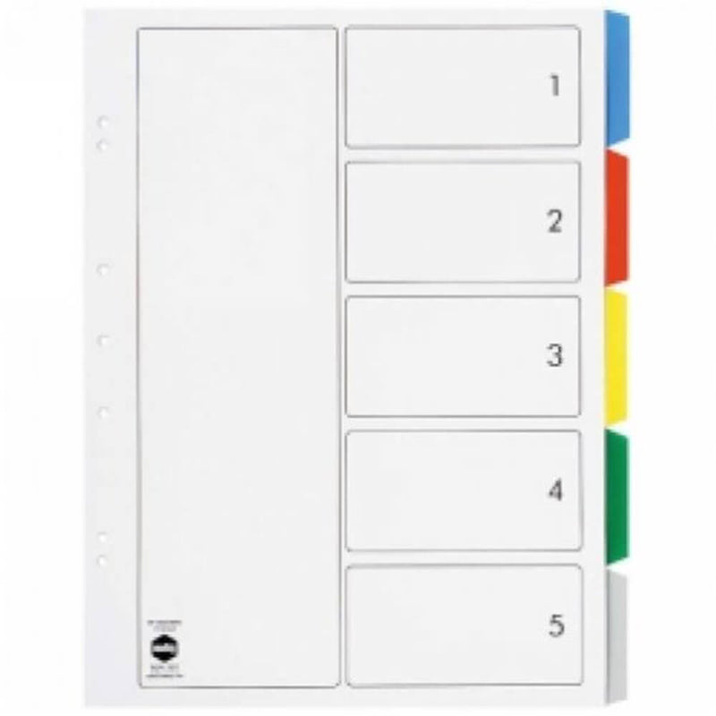 Marbig 5 Tab Dividers (Colored)