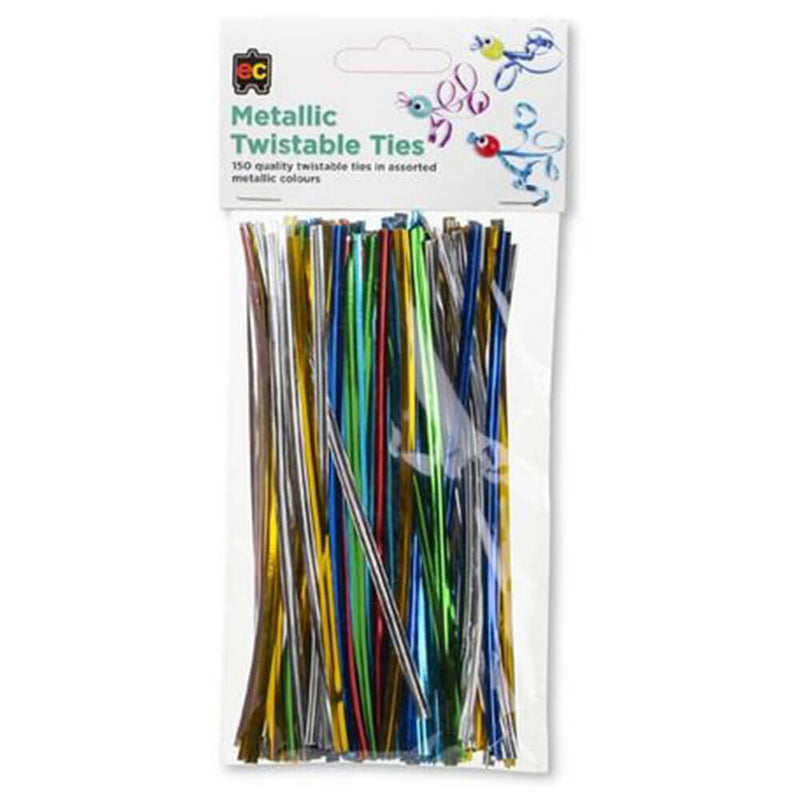 EC Twistable Ties 150pk (Metallic-Farben)