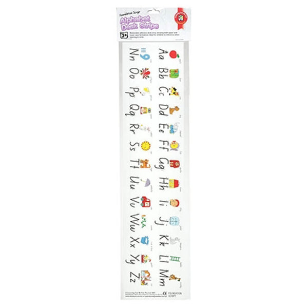 Learning Can Be Fun Foundation Script Alphabet Desk Strips