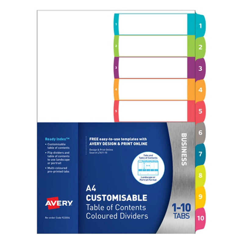 Avery anpassbare Ready Index Divider (A4)