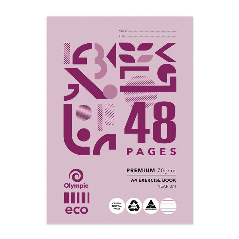 Olympijská A4 ekologická recyklovaná 48stránková cvičební kniha 20pk