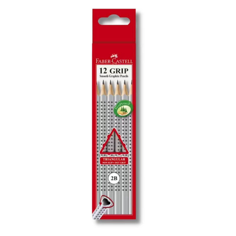Faber-Castell Troangular Dot Grip Lead Pencil 12pcs