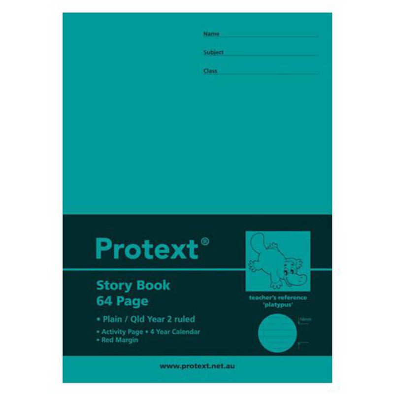  Protext Story liniertes Übungsbuch mit Rand, 64 Seiten, 10 Stück