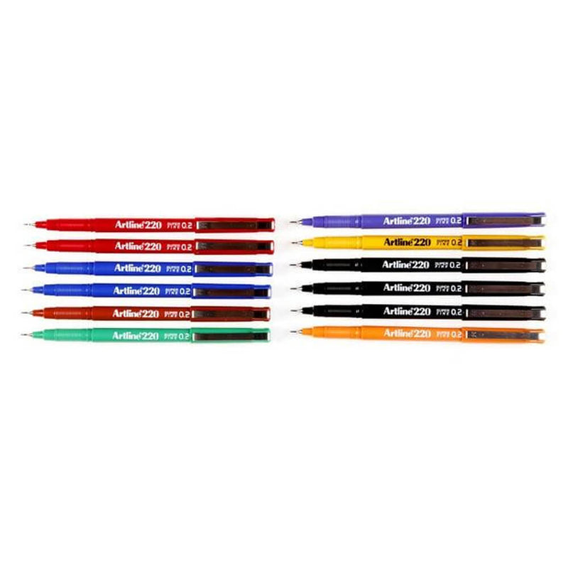 Artline Fineliner Superfine Pen 0,2 mm (krabice 12)