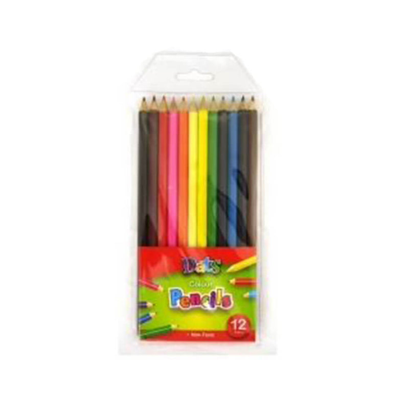 Datové barevné tužky v plné délce peněženky