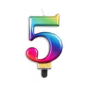 Alpen Metallic Rainbow Number svíčka