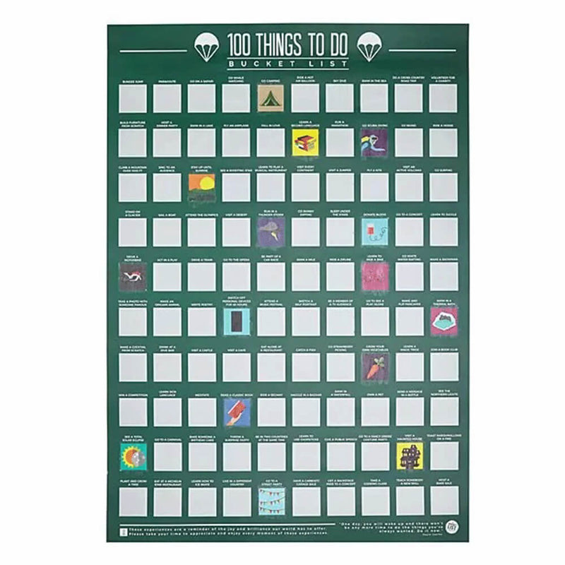 Seznam kbelíků Scratch Poster 100